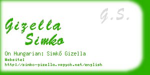 gizella simko business card