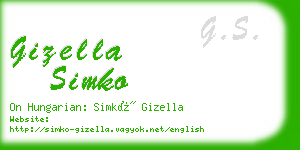 gizella simko business card